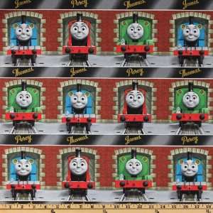 44 Wide Tunnel Vision Thomas The Train Stripe Grey Fabric By The 