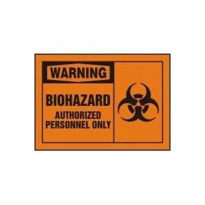   AUTHORIZED PERSONNEL ONLY (W/GRAPHIC) Sign   7 x 10 Adhesive Vinyl