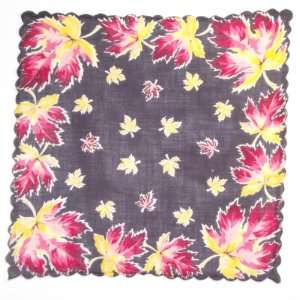  Vintage Ladies Handkerchief Maple Leaf Design Everything 