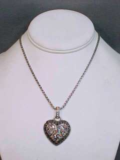 NEW Brighton Crystal Voyages Silver Tone Heart Necklace w/ Pendant 