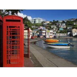 Phone Box in Carenage Harbour, St. Georges, Grenada, Windward Islands 