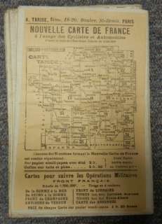 ORIGINAL WW1 MAP of FRANCE   LORRAINE, ALSACE, VOSGES  