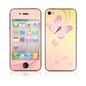  Apple iPhone 4G Decal Vinyl Skin   Pink Butterfly 