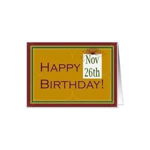  November 26th Birthday Card   Instead of Shopping Reminder 