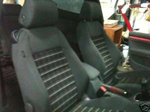VW MK5 RABBIT GTI PLAID RECARO SEATS NON HEATED FRONT & REAR 2DR JETTA 