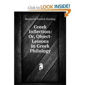   in Greek Philology Benjamin Fosdick Harding  Books