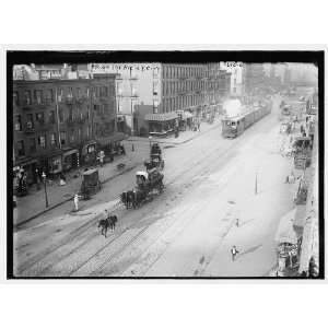 Railroad cars on 11th Ave.,New York City