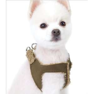 Winter Lined Step In Harness for Dogs by Susan Lanci   Olive   XS (10 