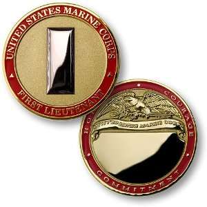   Marines First Lieutenant Engravable Challenge Coin 