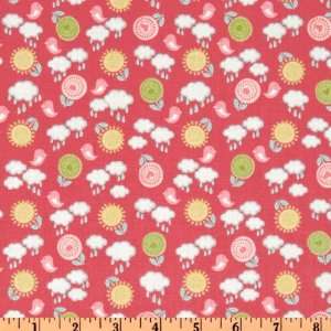  44 Wide Let The Sunshine In Cloudy Day Pink Fabric By 