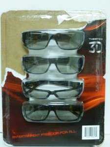 NEW VIZIO Theater 3D Eyewear 4 Pack With Carry Bags No Batteries 