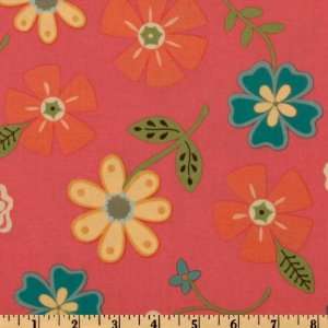  44 Wide Whimsy Tossed Blooms Rose Fabric By The Yard 