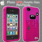 Case Mate Monsta Case for Apple iPhone 4 S 4S Pink Purple Silicone 
