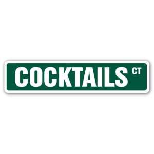  COCKTAILS Street Sign liquor drinks bar bartender 