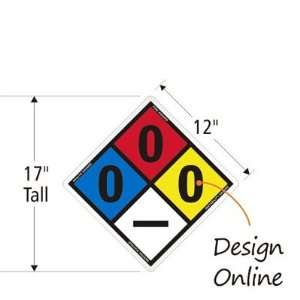 Lyle C PC 0035 Custom NFPA Sign HIS Reflective, 12 x 12 