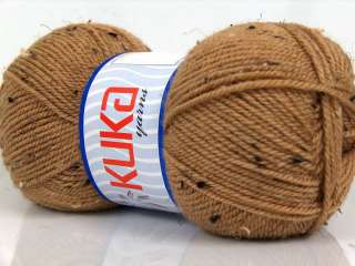   Skeins KUKA MERINO TWEED (46% Merino Wool 8% Viscose) Yarn Lig  