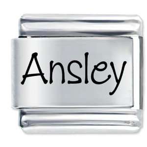  Name Ansley Gift Laser Italian Charm Pugster Jewelry