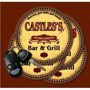  CASTLES Family Name Bar & Grill Coasters Kitchen 