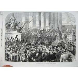  1870 Gambetta Proclaiming Palace Corps Legislatif War 