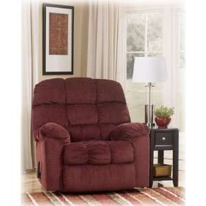 TABOO BURGANDY ROCKER RECLINER BY ASHLEY 