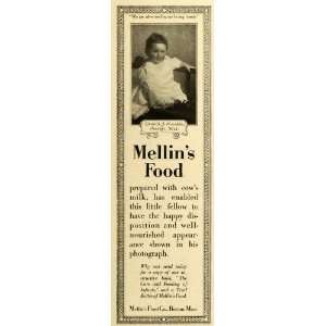  1918 Ad Mellin Food Donald Mackie Antigo Wisconsin Infant 
