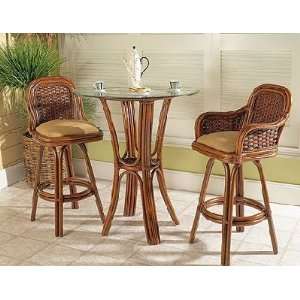   Pieces (2 Bar Stools with Arm and Table) Moroccan Barstool with Arms
