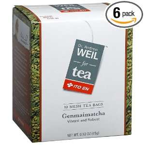 Dr. Weil Tea Genmaimatcha, Vibrant and Robust, 10 Count Tea Bags 0.53 