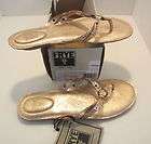 Frye Alessia Artisanal Gold Flip Flops Sandals Womens Size 8.5 NIB