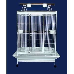 Brand New Parrot Bird Wrought Iron Cage Play Top w/ Parrot Toys 