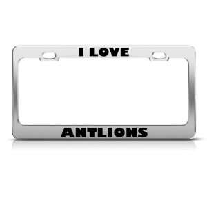Love Antlions Antlion Animal license plate frame Stainless Metal Tag 