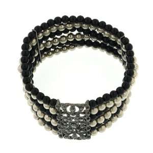  Goth Glam Beaded Stretch Bracelet Jewelry