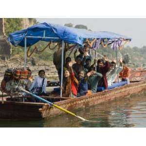 Local River Taxi on the Narmada River, Maheshwar, Madhya Pradesh State 