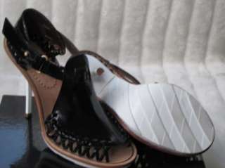   ZANOTTI SHOES sandals platforn patent leather black alise koka 37 7