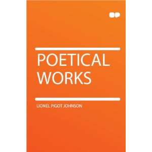  Poetical Works Lionel Pigot Johnson Books