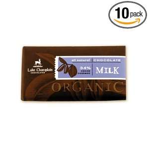 Lake Champlain Chocolates Organic, (34% Cocoa) Milk Chocolate, 1.25 