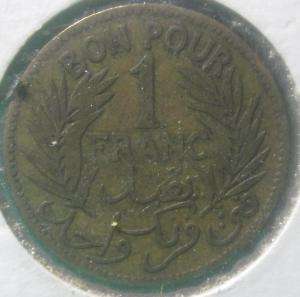 Tunisia 1921   1 Franc BON POUR (Good For) 1 FRANC  
