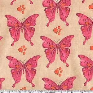   Givens Butterfly Effect Sand Fabric By The Yard tina_givens Arts