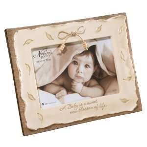  Enesco Natures Poetry Baby Photo Frame, 6 1/2 Inch