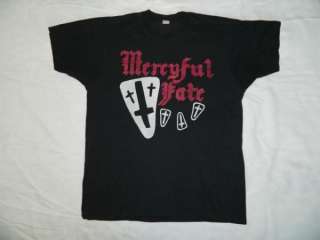   MERCYFUL FATE 80s T SHIRT XL KING DIAMOND BLACK METAL tour concert OG