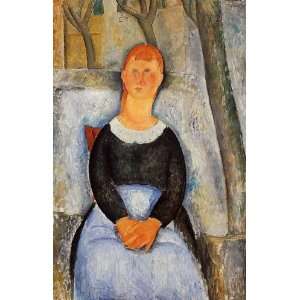  Oil Painting The Beautiful Grocer Amedeo Modigliani Hand 