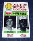 ROGER MARIS HANK AARON ALL TIME RECORD HOLDERS HOME RUNS 1979 TOPPS 