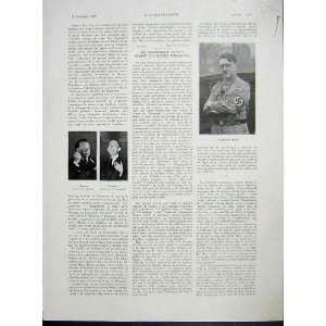  Hitler Goering Goebbels French Print 1933