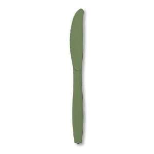  Olive Green Cutlery (Prem) Bulk Knives (12pks Case 