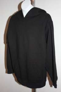   YOUTH Medium M 10/12 Plain Black Reebok Hooded Sweatshirt VEZ  