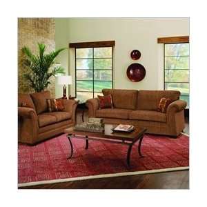   Chocolate Simmons Upholstery Maya Ottoman in Coffee Furniture & Decor
