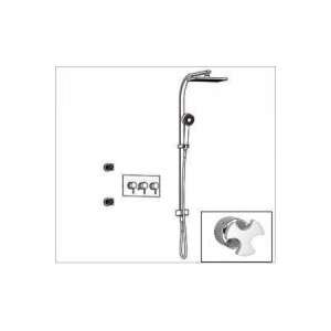 Aqua Brass Universal Shower Kit with Belmondo Cross Lever KIT73 07791 