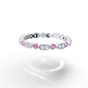  Diamond and Pink Sapphire Eternity Band (3/5 ct. tw 