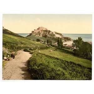  1890s photo Jersey, Mont Orgueil Castle, Channel Island 