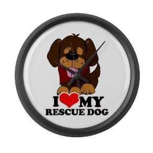  I Heart My Rescue Dog Wall Art Clock