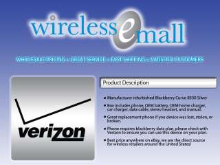 Verizon Blackberry Curve 8330 Refurbished (ULLR)  